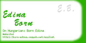 edina born business card